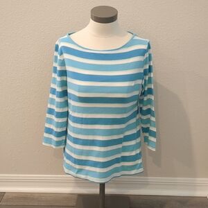 Cute Blue Striped Top by Talbots